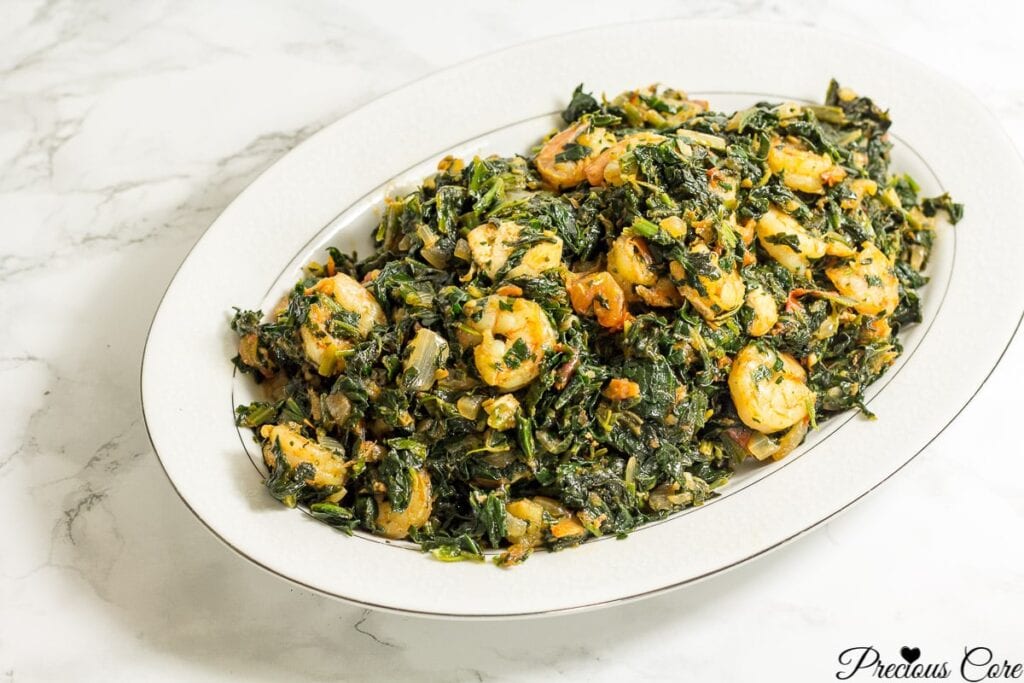 AFRICAN SPINACH STEW WITH CHICKEN AND SHRIMP Precious Core