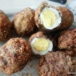 SCOTCH EGGS COATED WITH MEAT