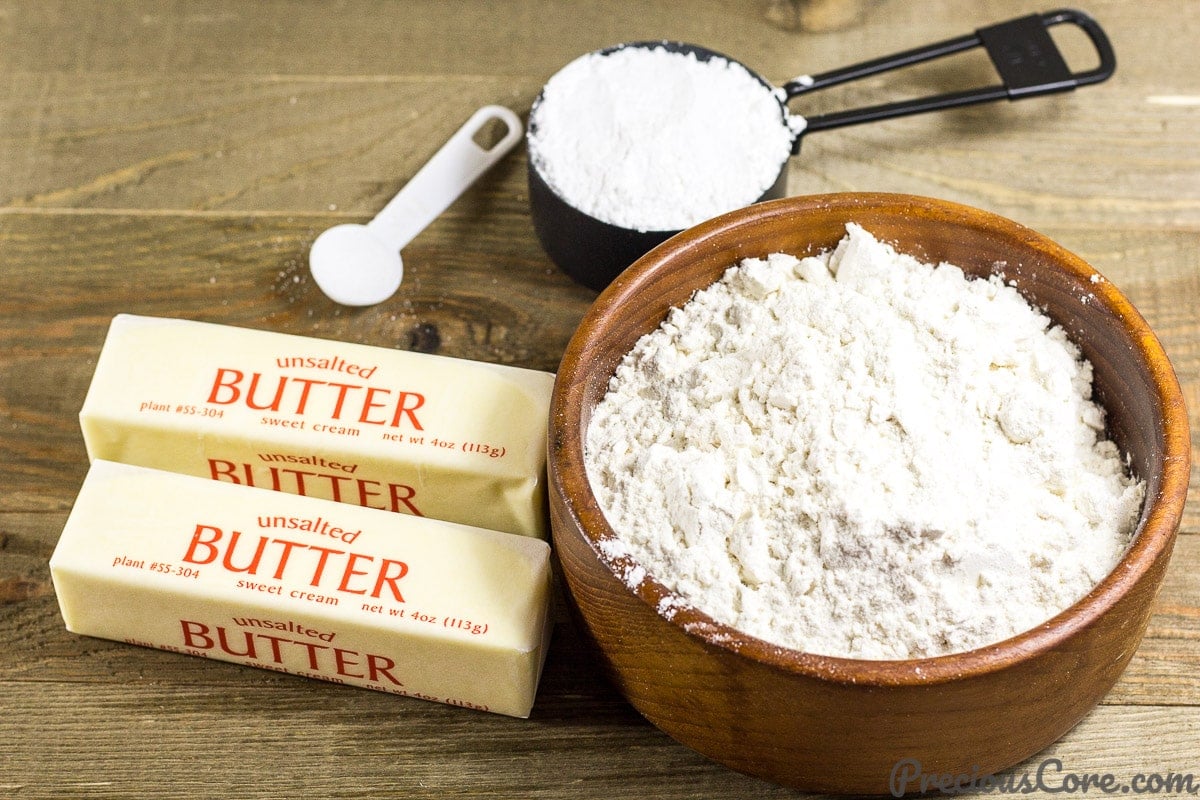 Homemade Shortbread Cookies ingredients