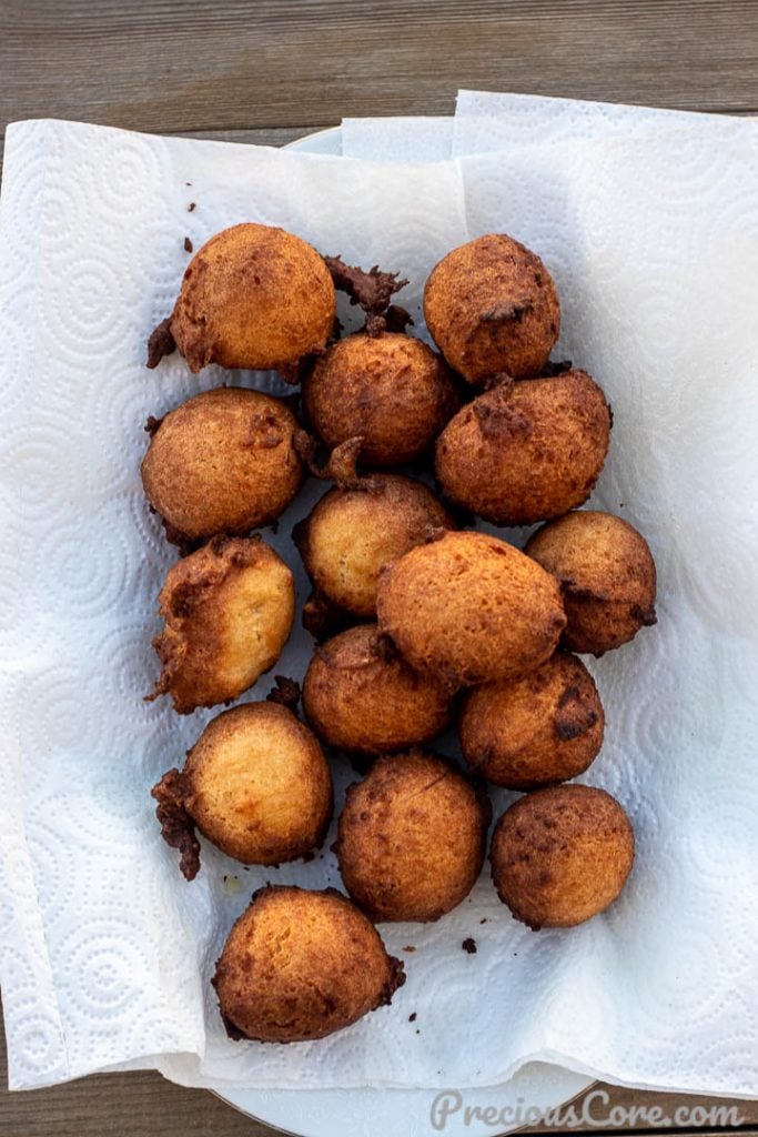 Coconut Doughnuts on paper towel