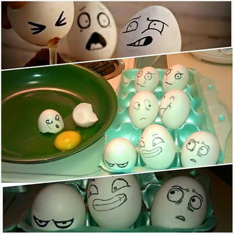 drawing on eggs