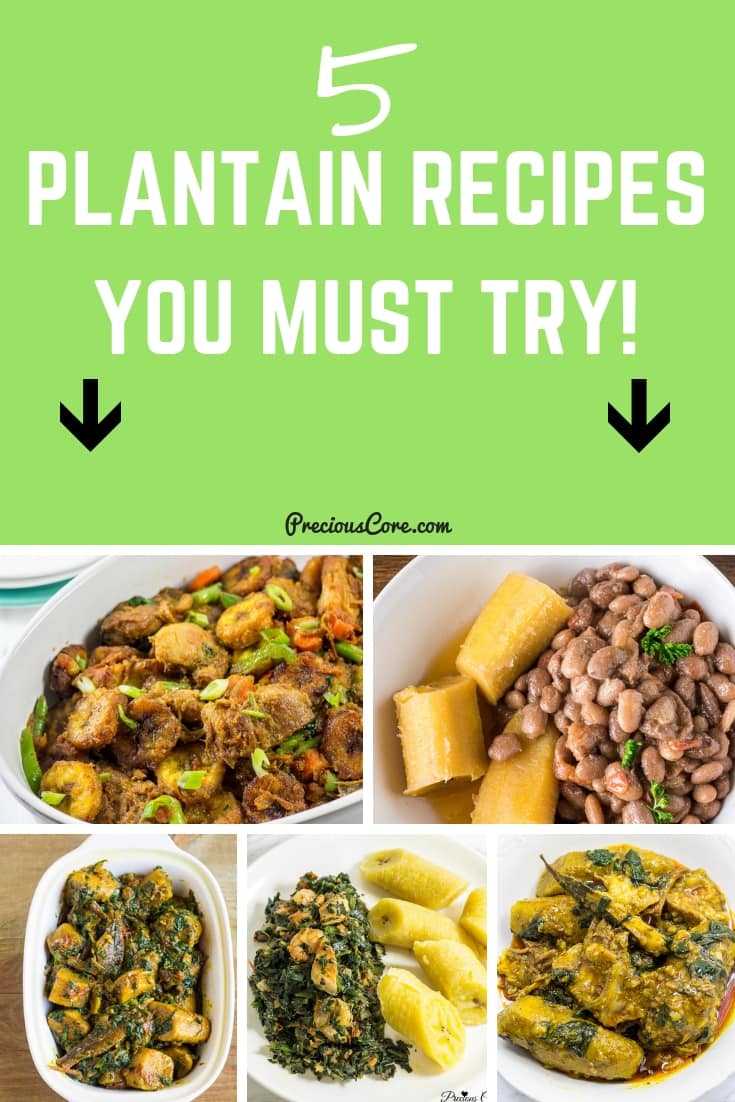 5 Plantain Recipes to try! #Plantain #PreciousCore