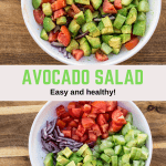 Avocado salad in bowl