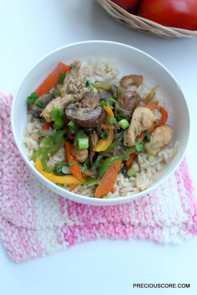 Brown Rice and Chicken Stir Fry