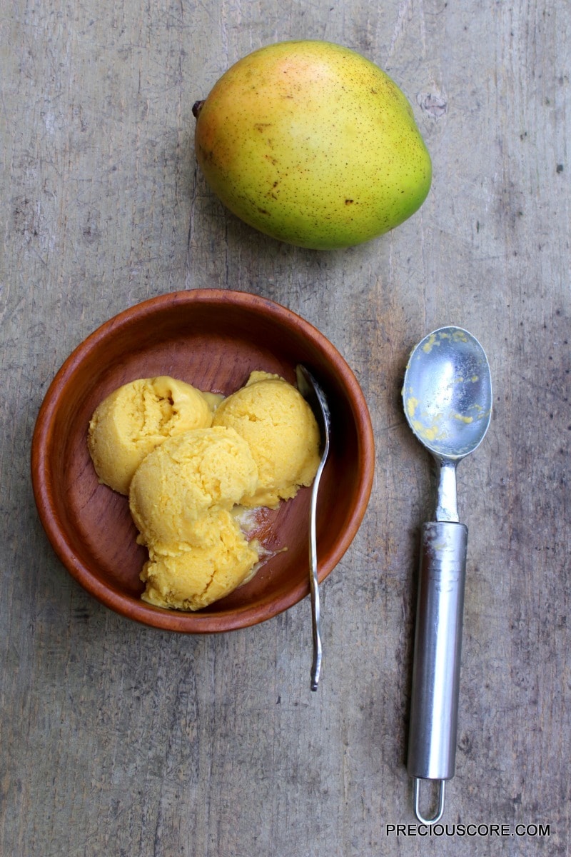 mango coconut sorbet