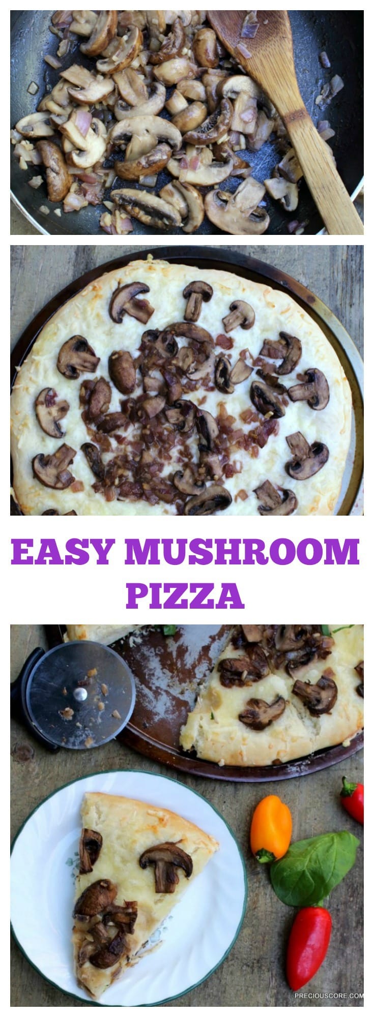 Super simple and delicious mushroom pizza recipe
