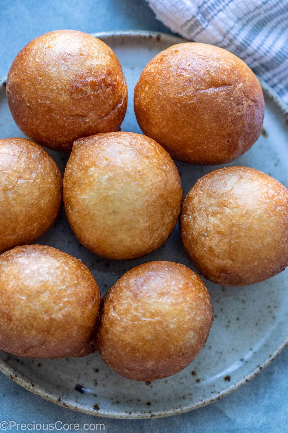 Puff Puff on a plate.