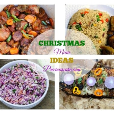 Collage with text "Christmas Menu Ideas."