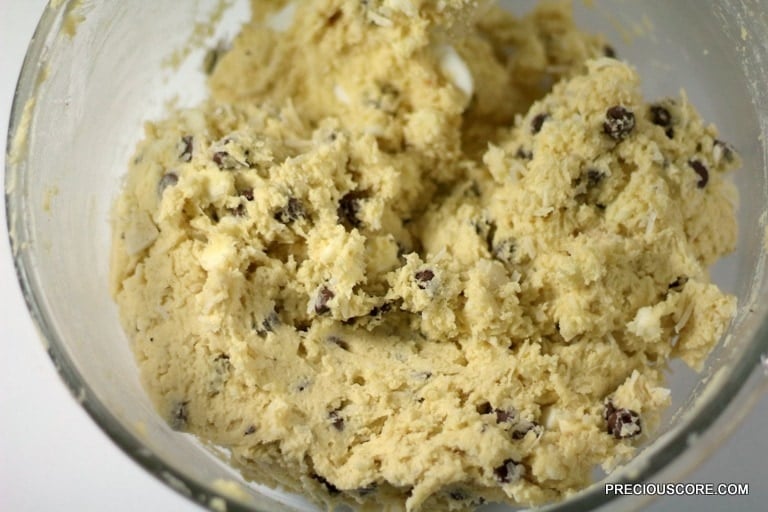 Coconut chocolate chip cookie dough.