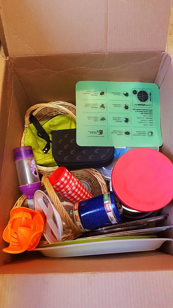 decluttering kitchen box