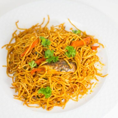 SSpaghetti Jollof with sardine