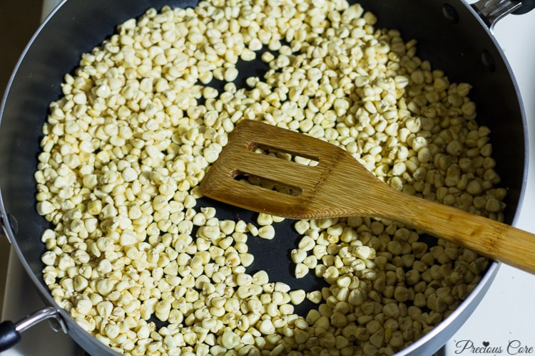 roasting corn kernels