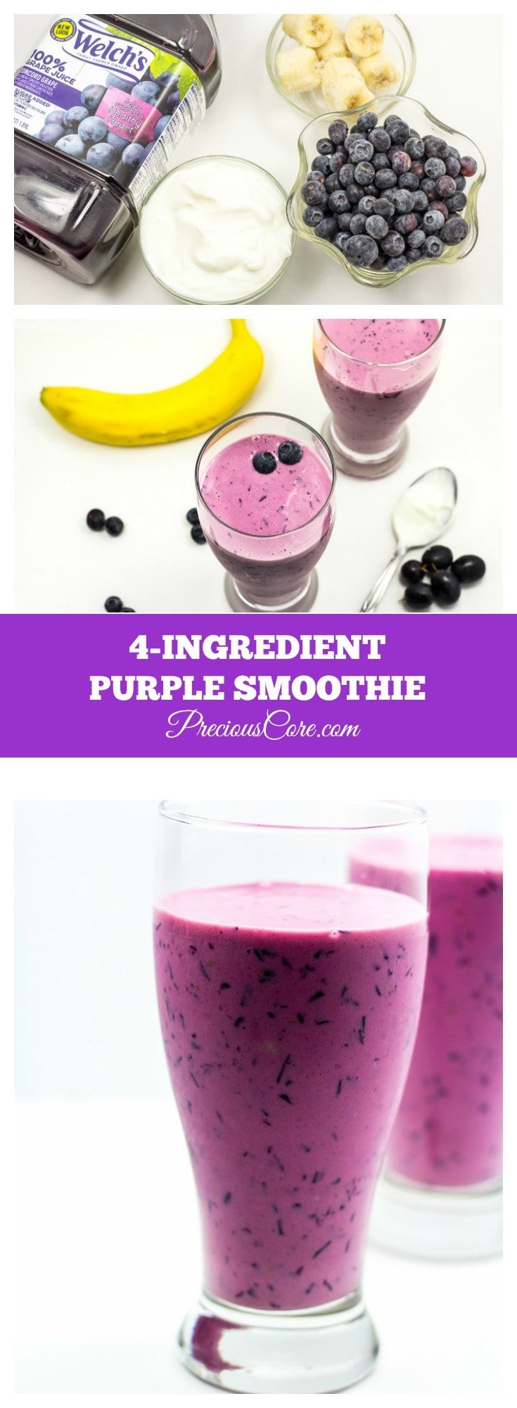 4-Ingredient Purple Smoothie