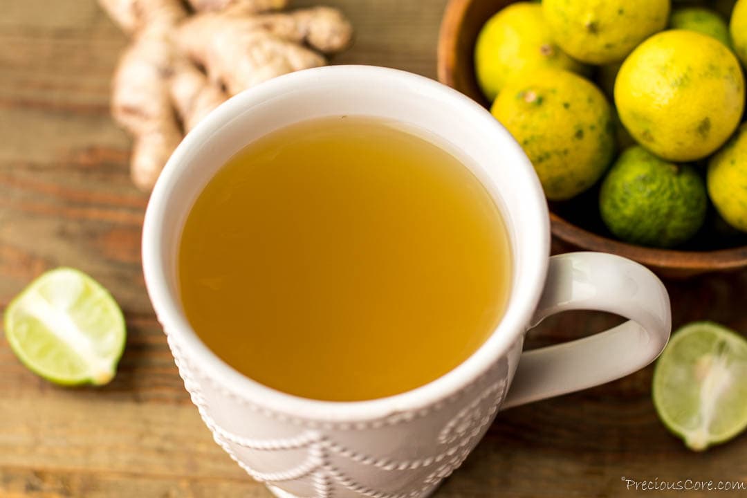 Landscape image of ginger tea in mug