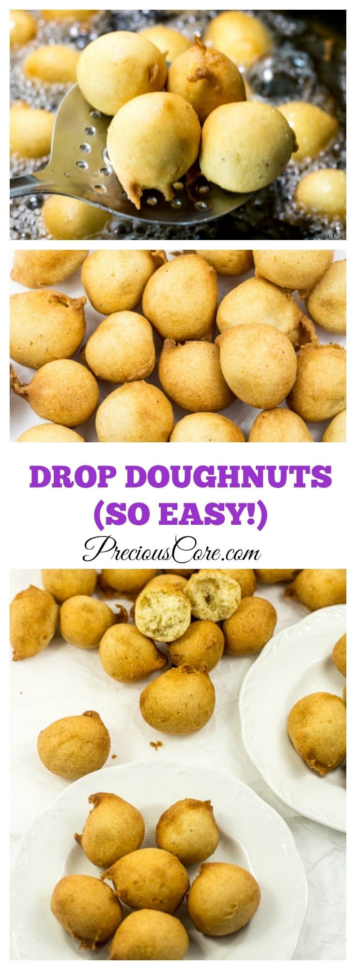 Easy Drop Doughnuts Recipe - Precious Core