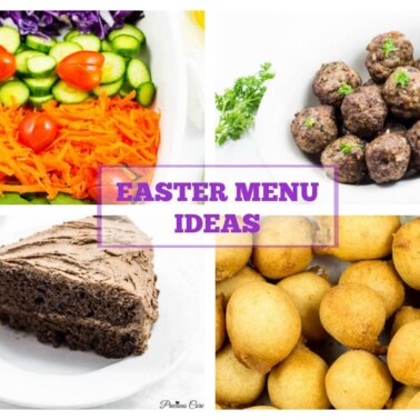 Collage with text "Easter Menu Ideas."