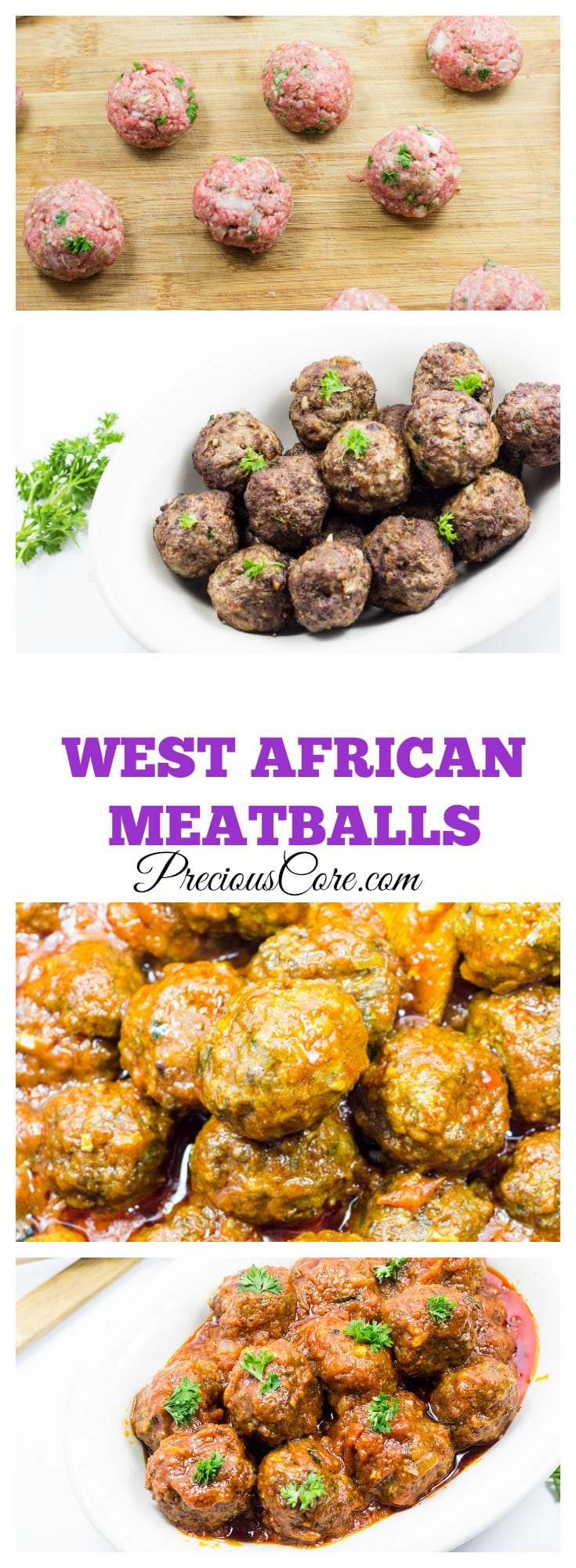 Meatballs in tomato sauce - West African style