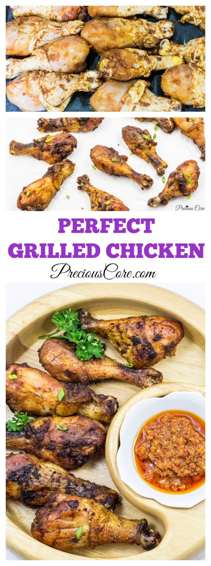 Perfect grilled chicken made in the oven - Precious Core