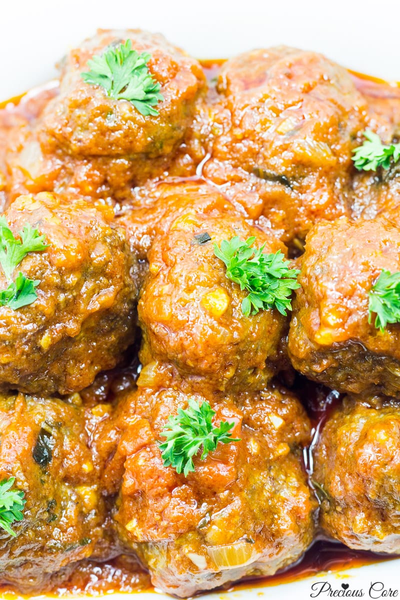 meatballs in tomato sauce African style