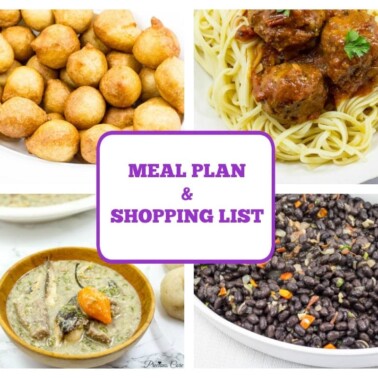 African menu plan