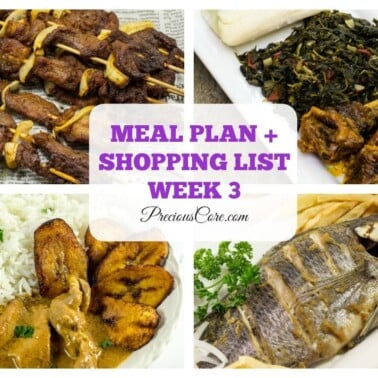 cameroonian menu plan