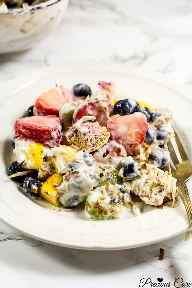 7 layer fruit salad summer