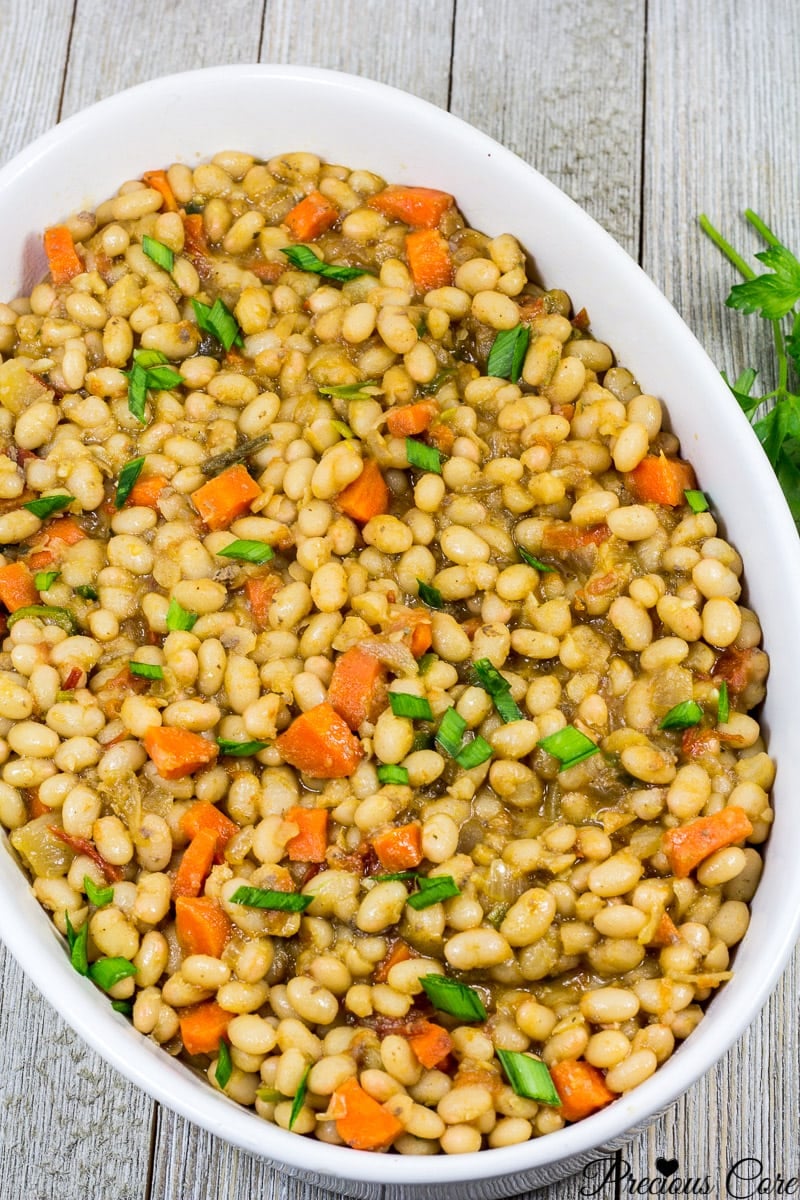 stewed white beans