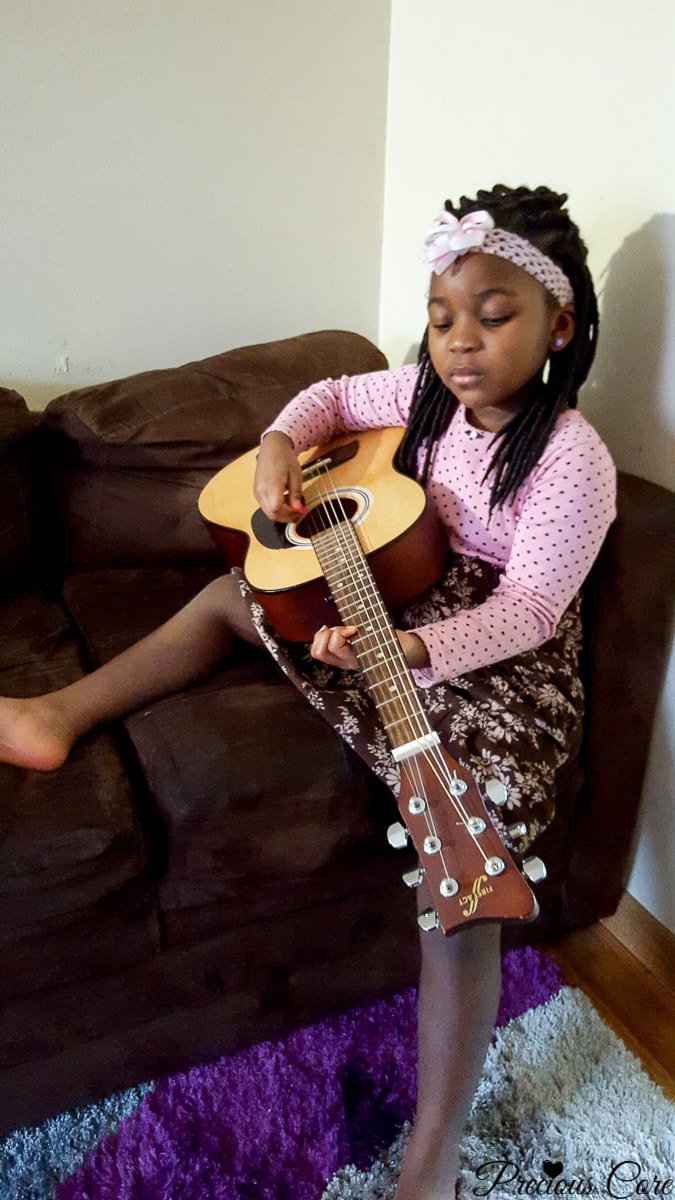 learning to play the guitar