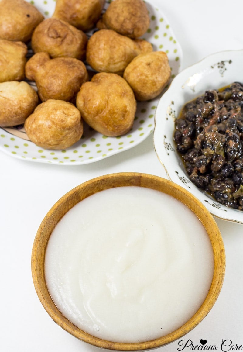 How to make pap from scratch! Pap is a corn porridge typically eaten in Cameroon and Nigeria. Instead of using whole corn as is traditionally used, I used corn flour in this recipe and the results are epic. It is authentic, slightly tangy and so comforting. I love having this for breakfast or a quick dinner.