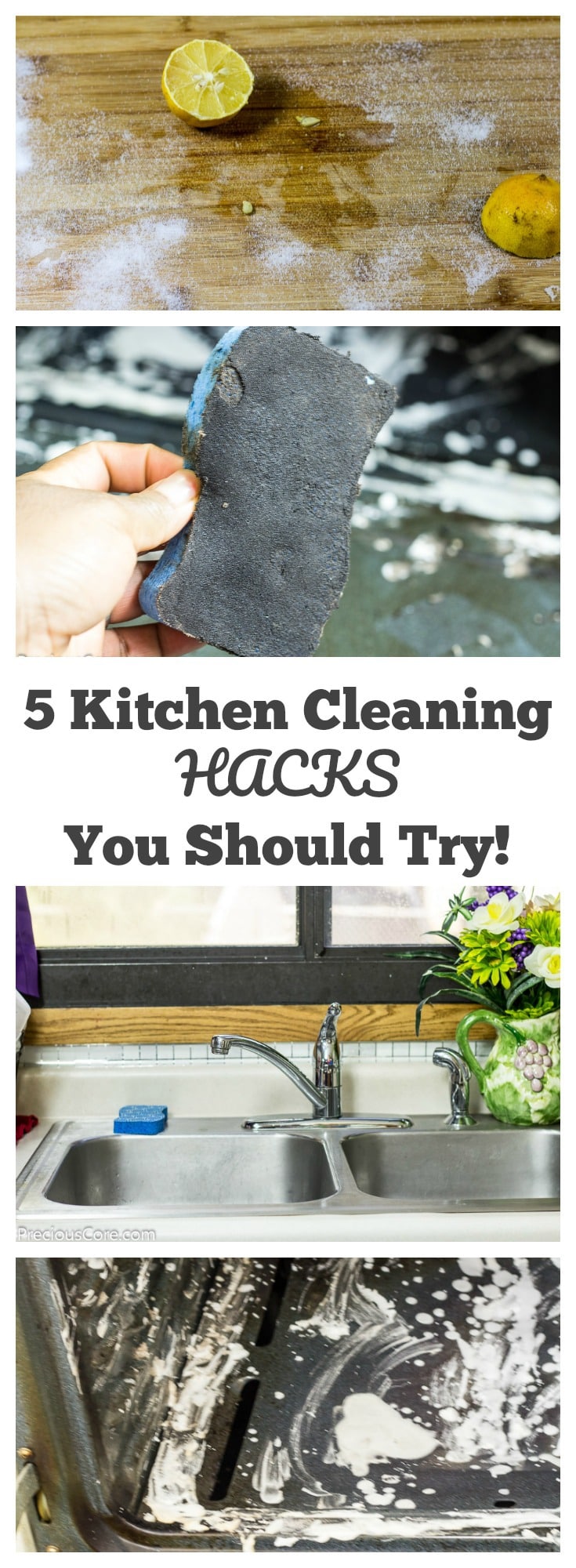 5 insanely good and easy kitchen cleaning hacks. Your kitchen will never be the same again when you try these hacks on PreciousCore.com