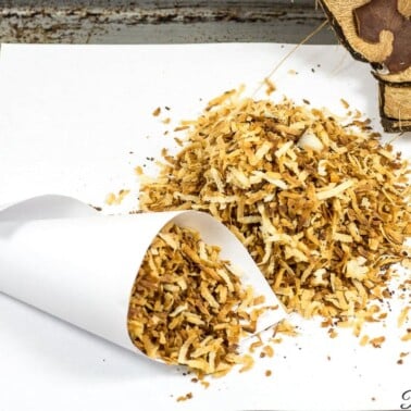 Toasting coconut flakes makes it nuttier and tastier. Enjoy toasted coconut flakes as is or add to your favorite cakes, cupcakes, cookies and more!