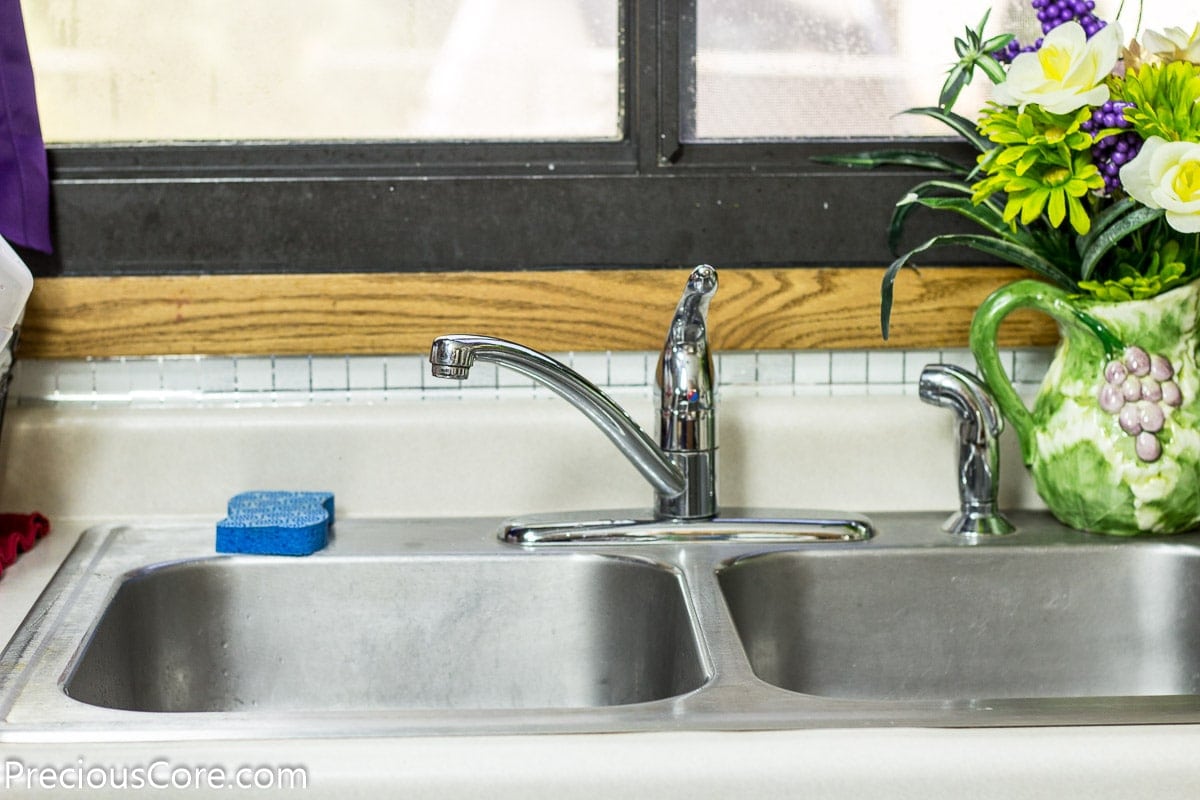 Squeaky clean kitchen sink