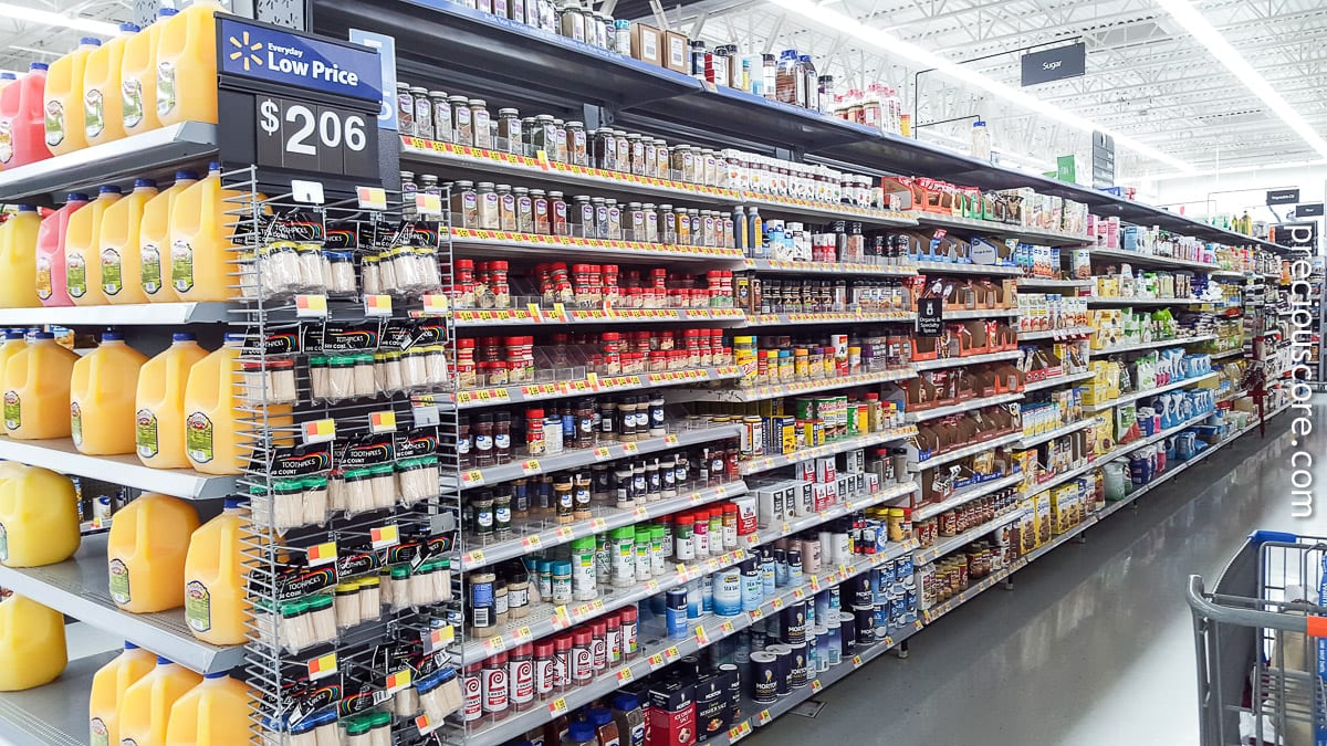 Spice aisle at Walmart.