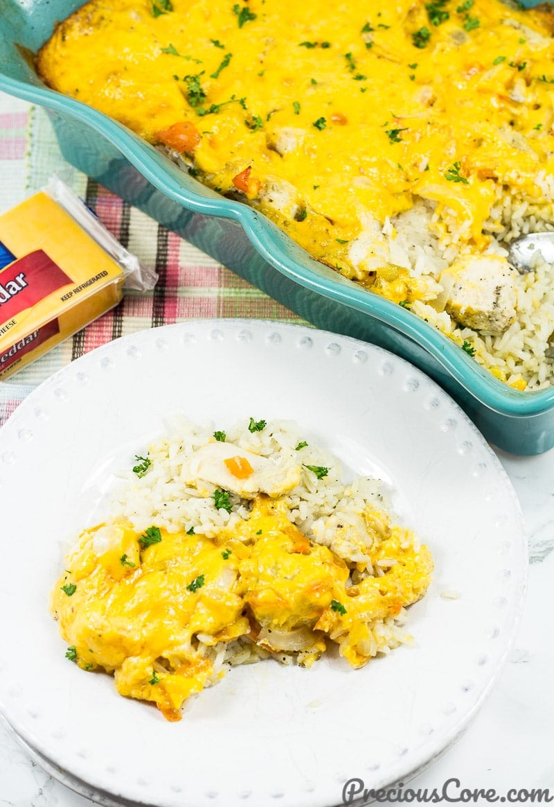 Baked chicken and rice casserole dinner