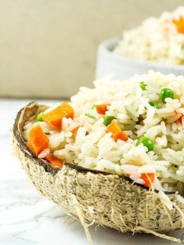 Easy Coconut Rice - How to make coconut rice side dish