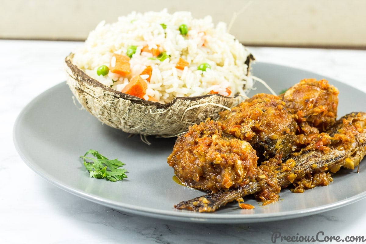 Coconut rice African style