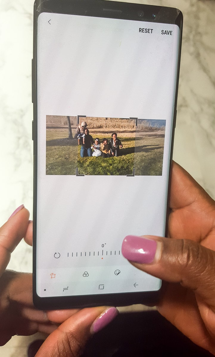 Editing family pictures with Samsung galaxy Note 8_