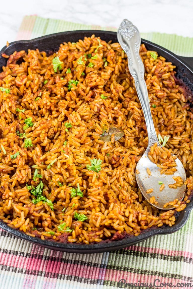 HOW TO COOK JOLLOF RICE IN THE OVEN Precious Core