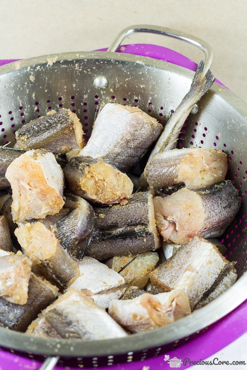 Seasoned fish for Nigerian peppered fish.