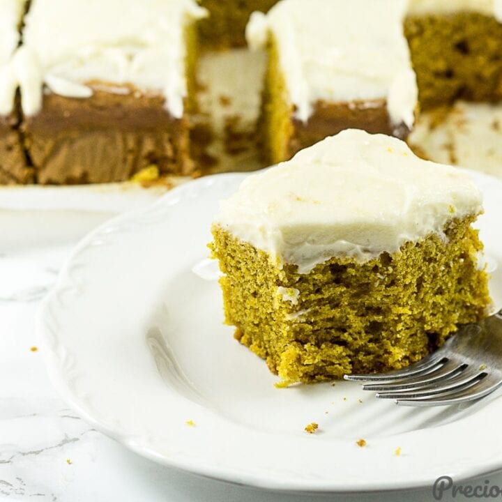 Pumpkin Cake With Cream Cheese Frosting Precious Core