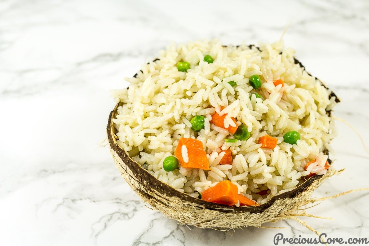 Rice cooked in coconut milk