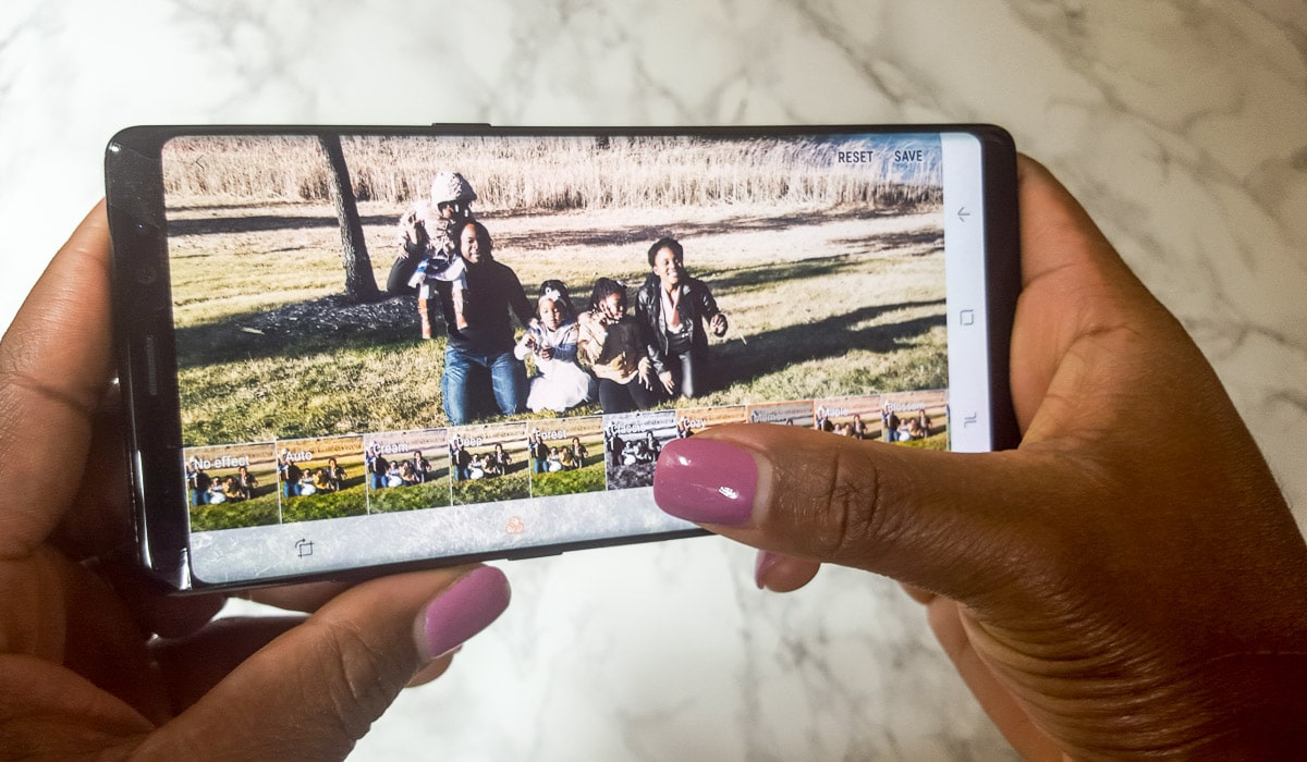 editing pictures with Samsung galaxy Note 8_