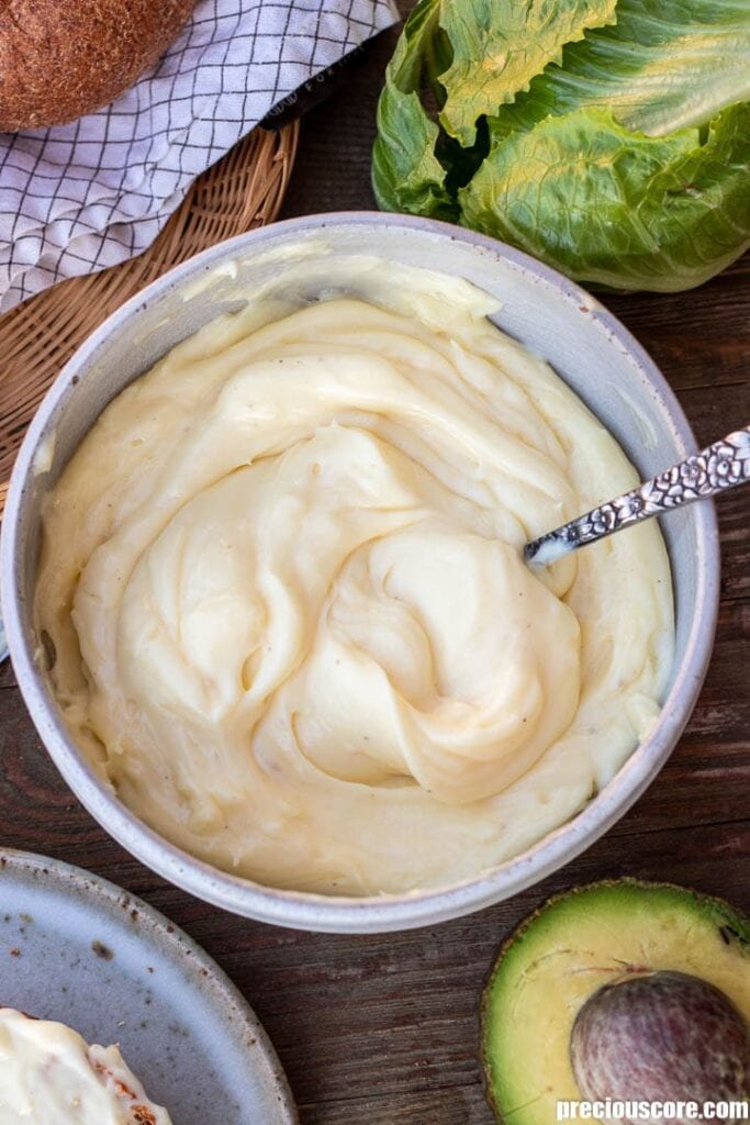 Homemade Mayonnaise in a bowl