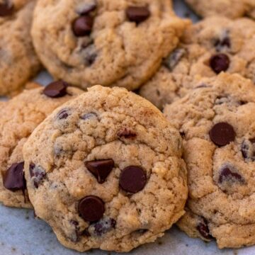 Chocolate chip cookies on a plate