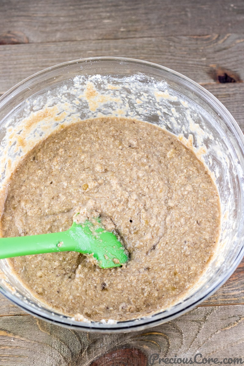 Healthy Banana Oat Muffins Batter