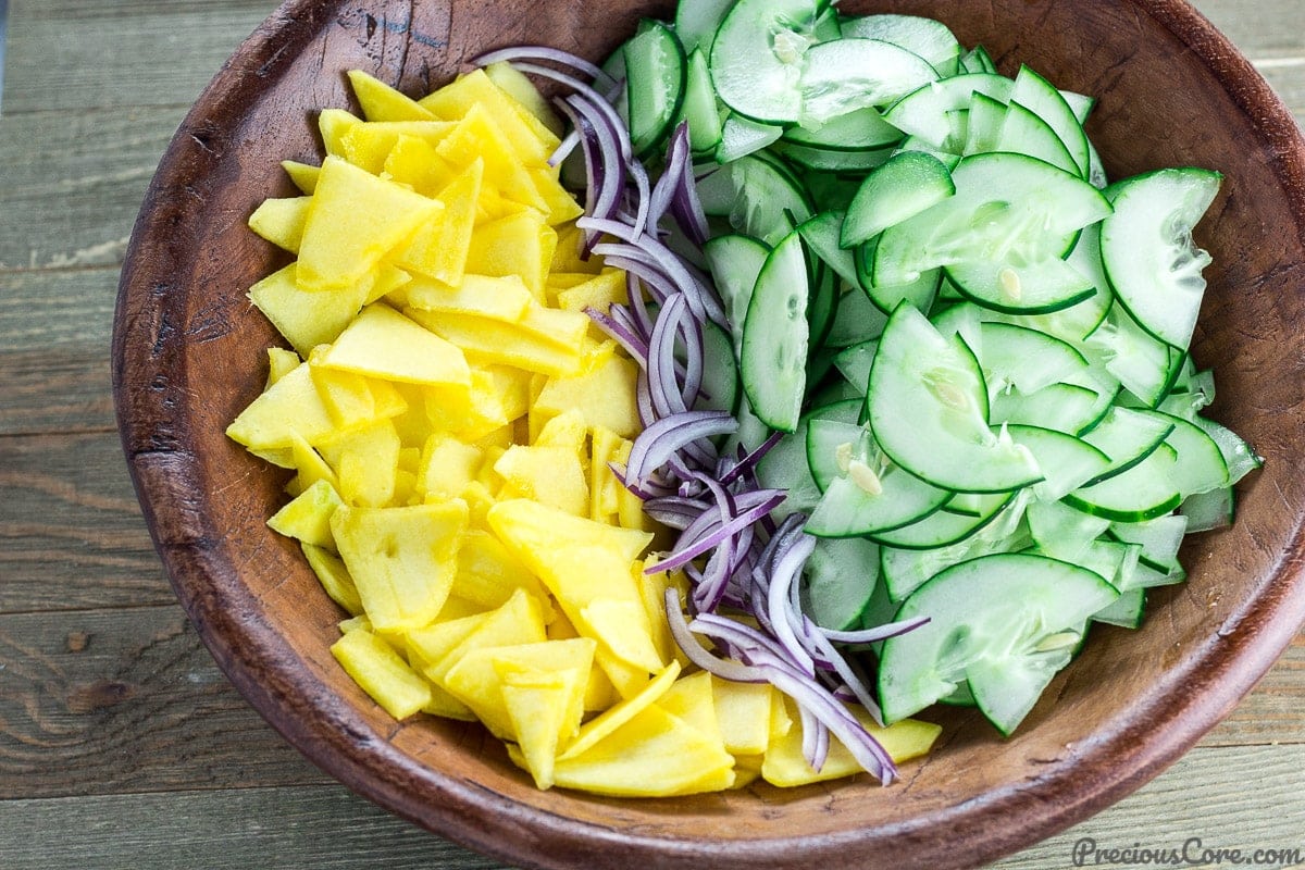 CUCUMBER MANGO SALAD | Precious Core