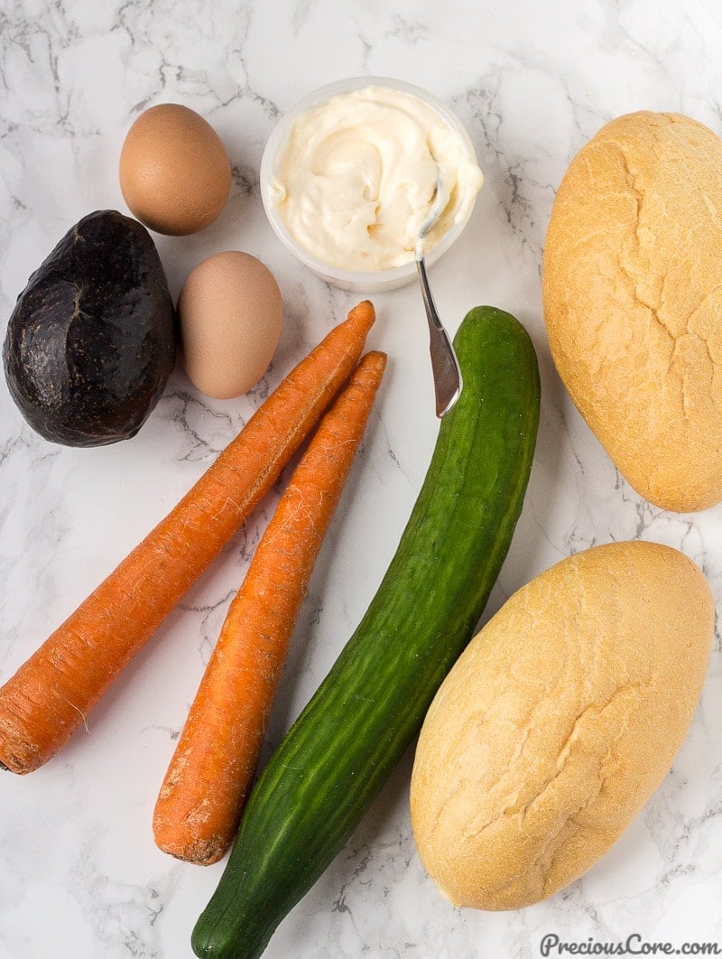 Ingredients for Breakfast Salad