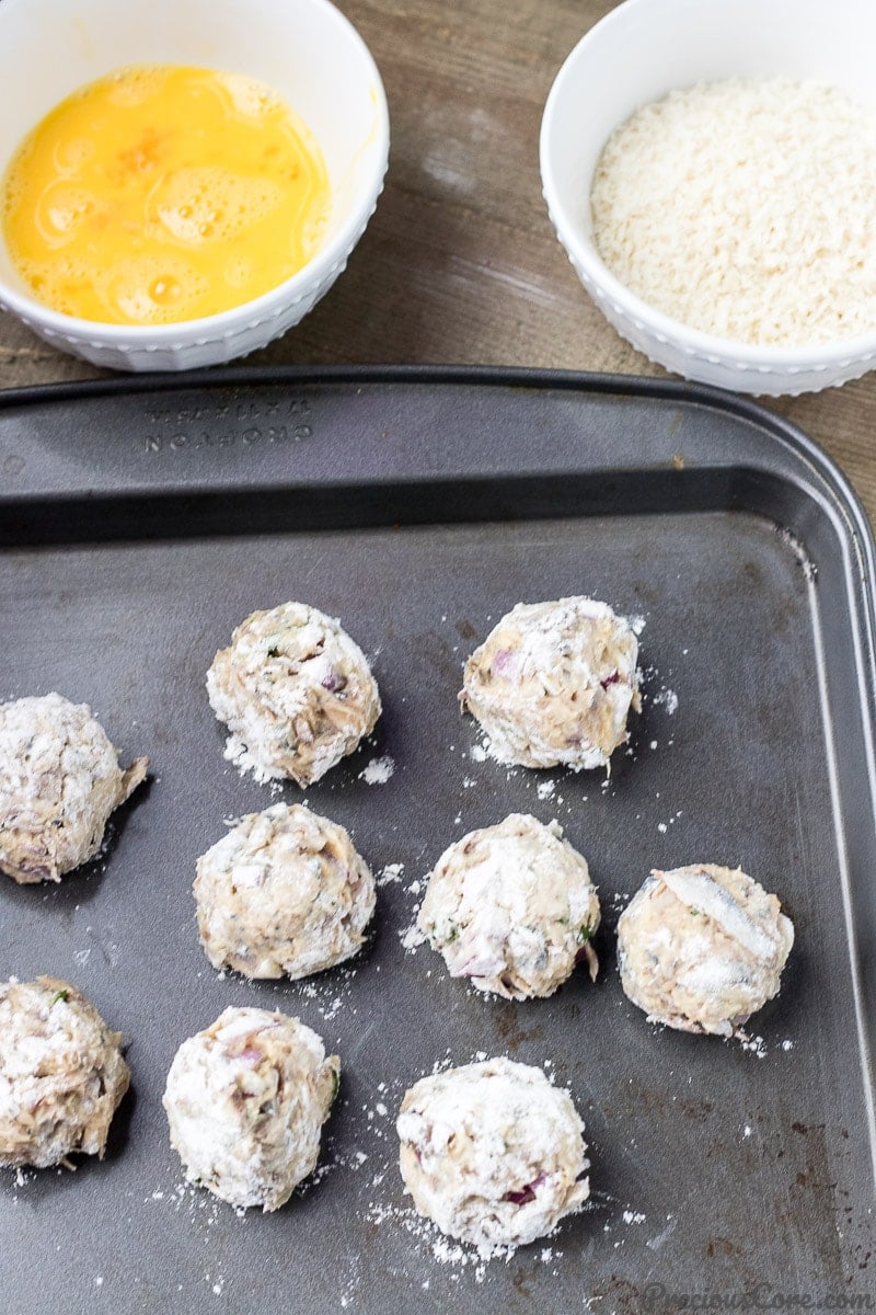 African Fish Balls shaped into balls