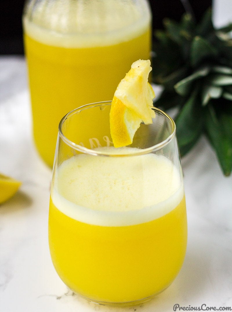 Refreshing Pineapple Ginger Juice in a glass