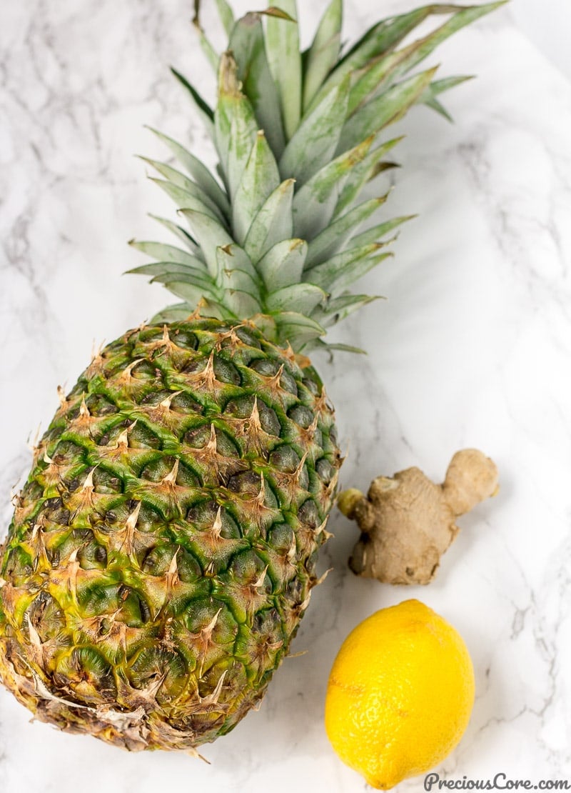 Ingredients for Pineapple Ginger Juice